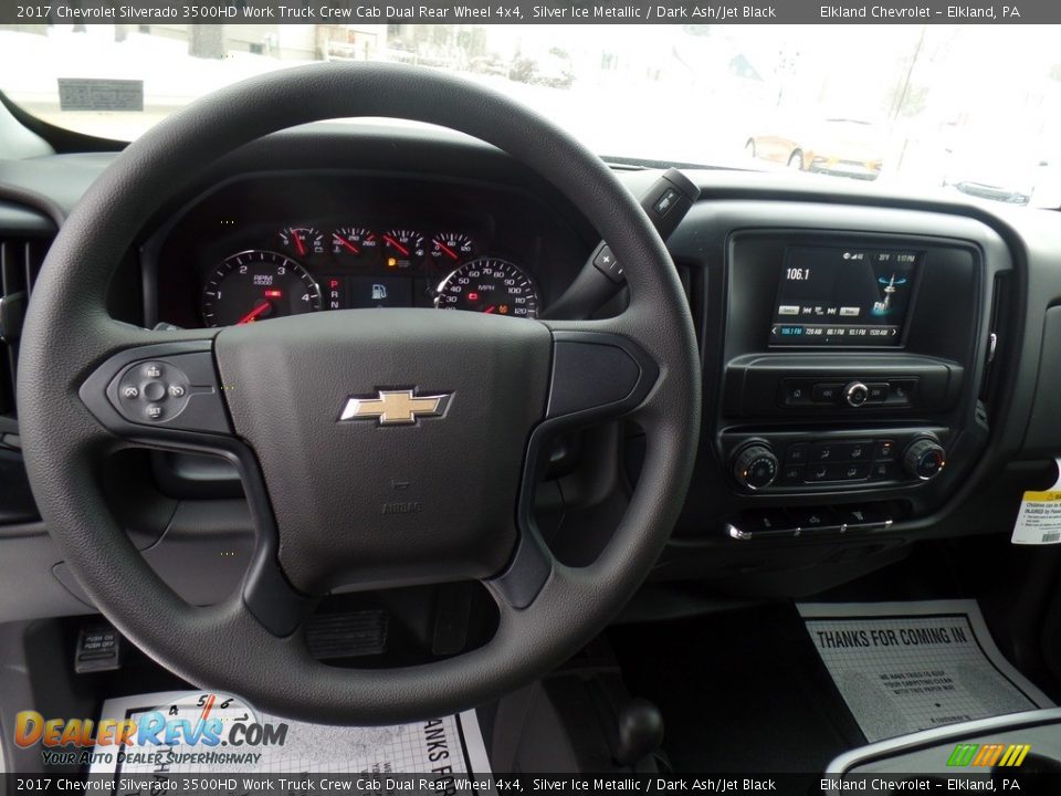 2017 Chevrolet Silverado 3500HD Work Truck Crew Cab Dual Rear Wheel 4x4 Silver Ice Metallic / Dark Ash/Jet Black Photo #21
