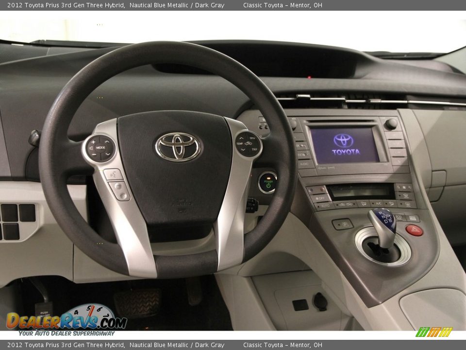 2012 Toyota Prius 3rd Gen Three Hybrid Nautical Blue Metallic / Dark Gray Photo #8