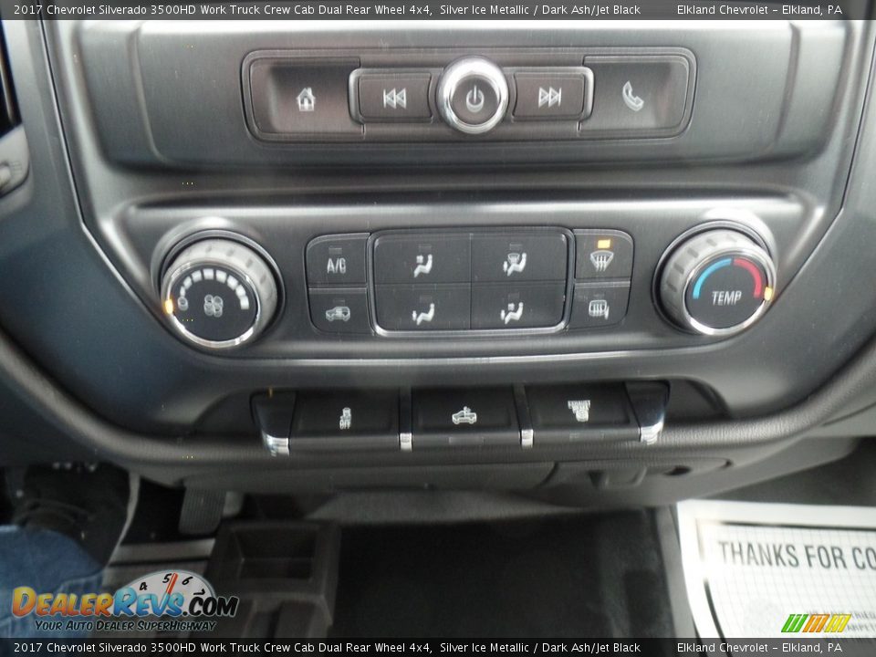 2017 Chevrolet Silverado 3500HD Work Truck Crew Cab Dual Rear Wheel 4x4 Silver Ice Metallic / Dark Ash/Jet Black Photo #34