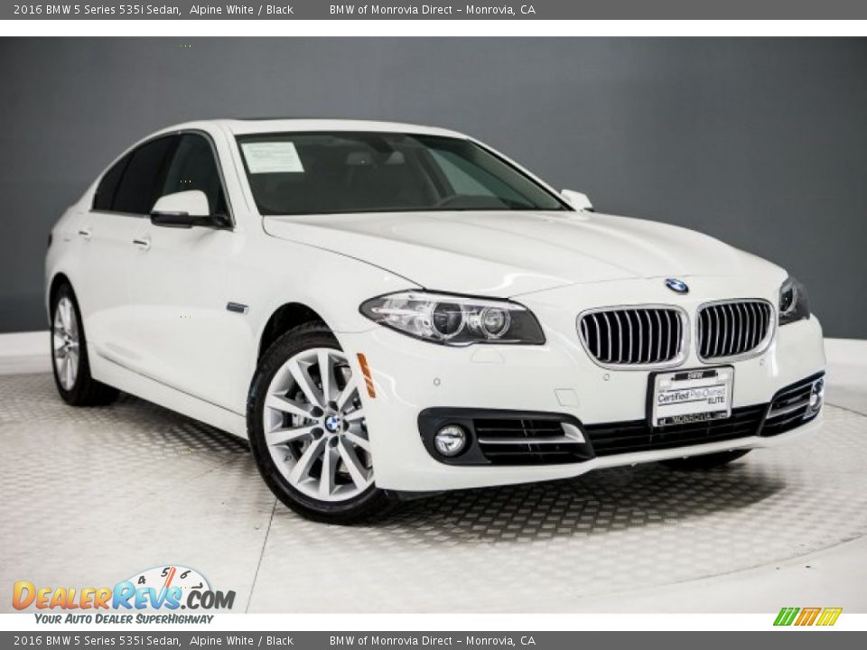 2016 BMW 5 Series 535i Sedan Alpine White / Black Photo #12