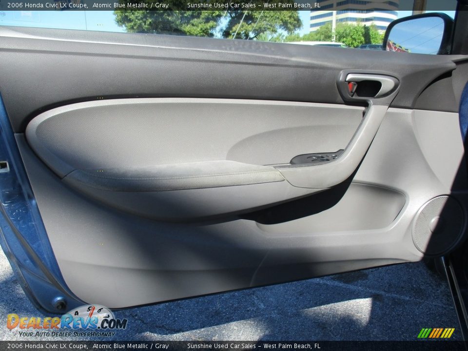2006 Honda Civic LX Coupe Atomic Blue Metallic / Gray Photo #12