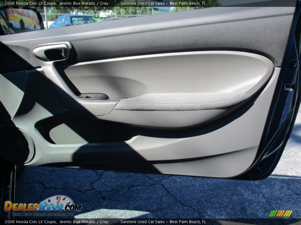 2006 Honda Civic LX Coupe Atomic Blue Metallic / Gray Photo #14