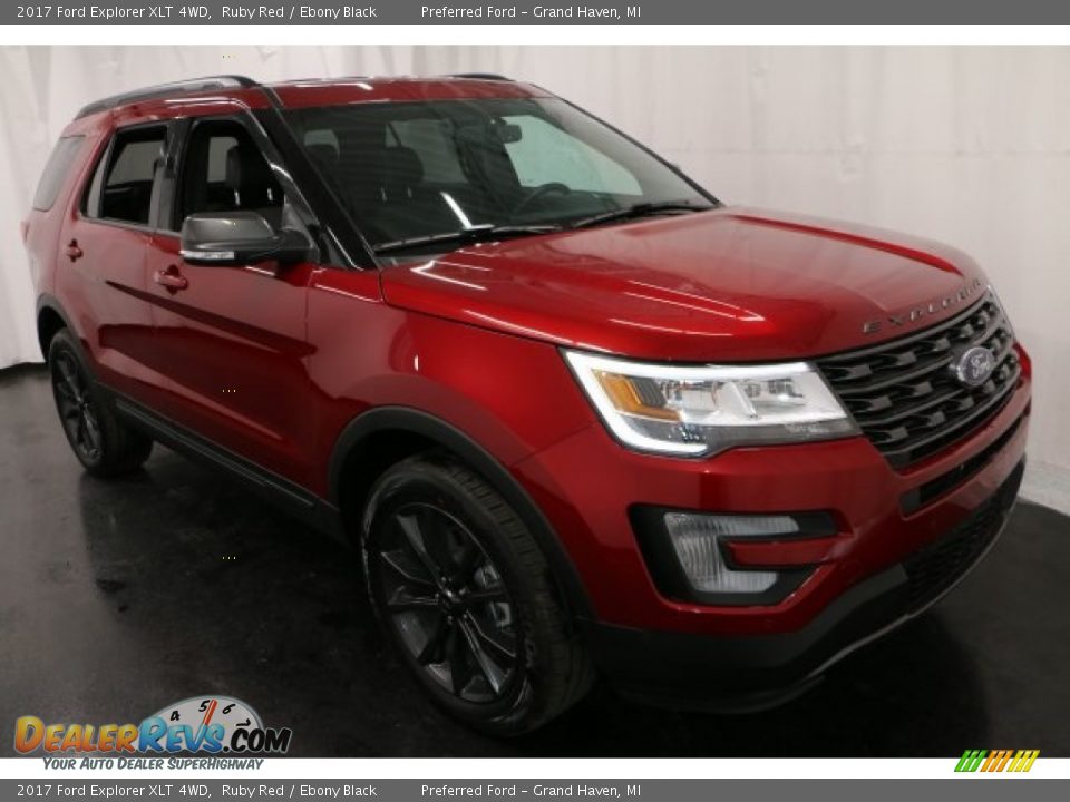 2017 Ford Explorer XLT 4WD Ruby Red / Ebony Black Photo #8