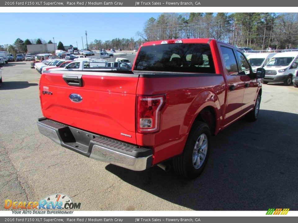 2016 Ford F150 XLT SuperCrew Race Red / Medium Earth Gray Photo #5