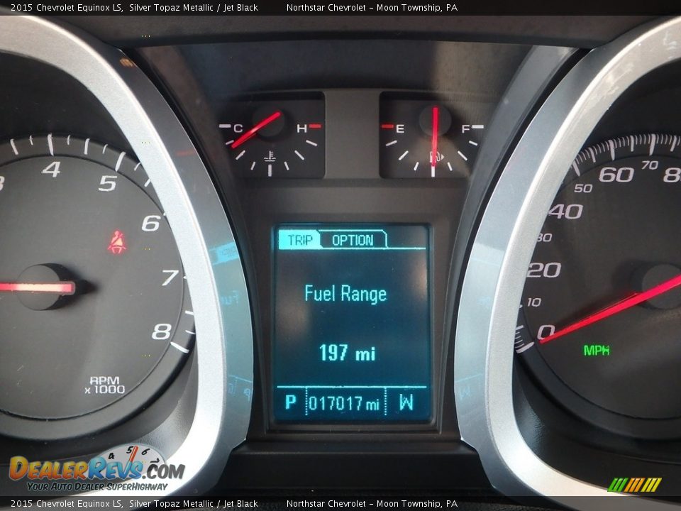 2015 Chevrolet Equinox LS Silver Topaz Metallic / Jet Black Photo #30