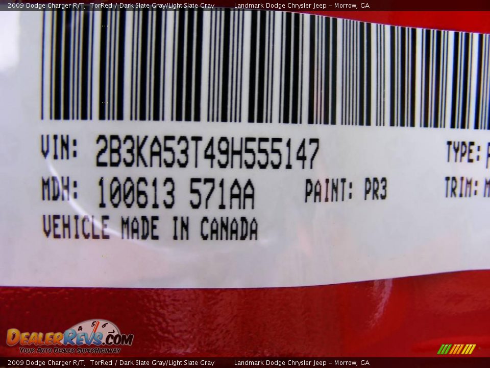 2009 Dodge Charger R/T TorRed / Dark Slate Gray/Light Slate Gray Photo #14