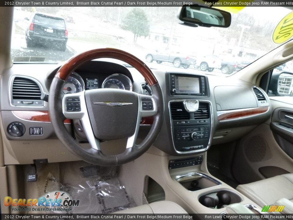 2012 Chrysler Town & Country Limited Brilliant Black Crystal Pearl / Dark Frost Beige/Medium Frost Beige Photo #10