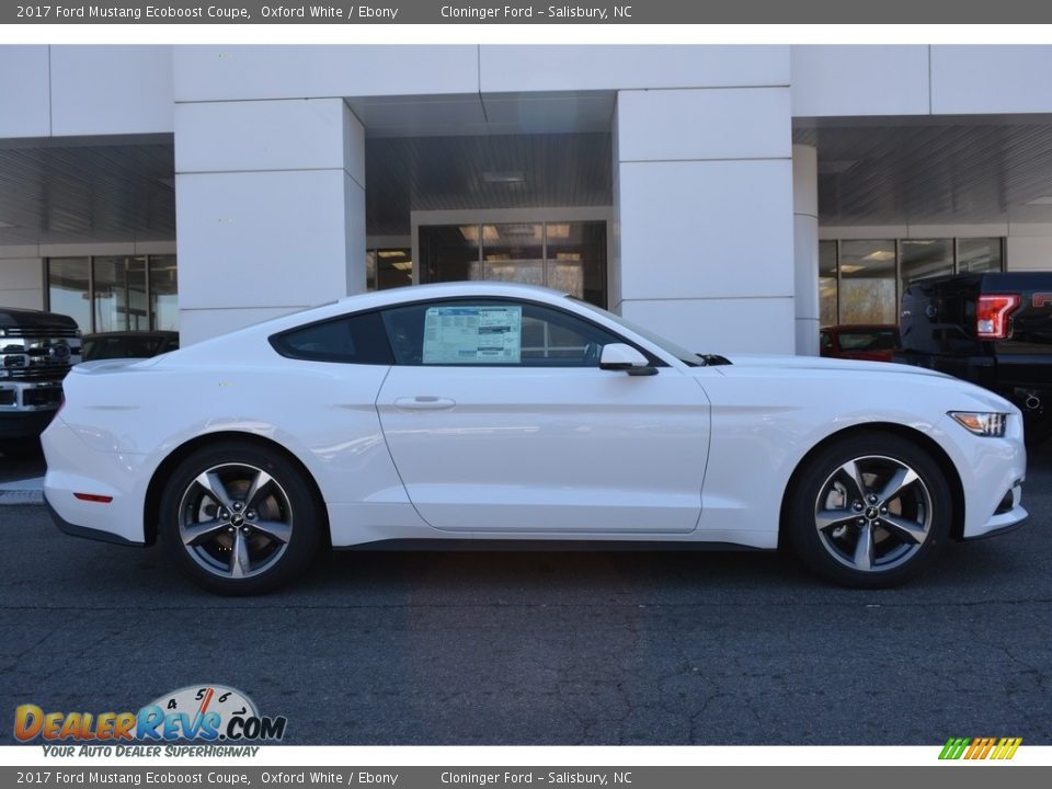 2017 Ford Mustang Ecoboost Coupe Oxford White / Ebony Photo #2
