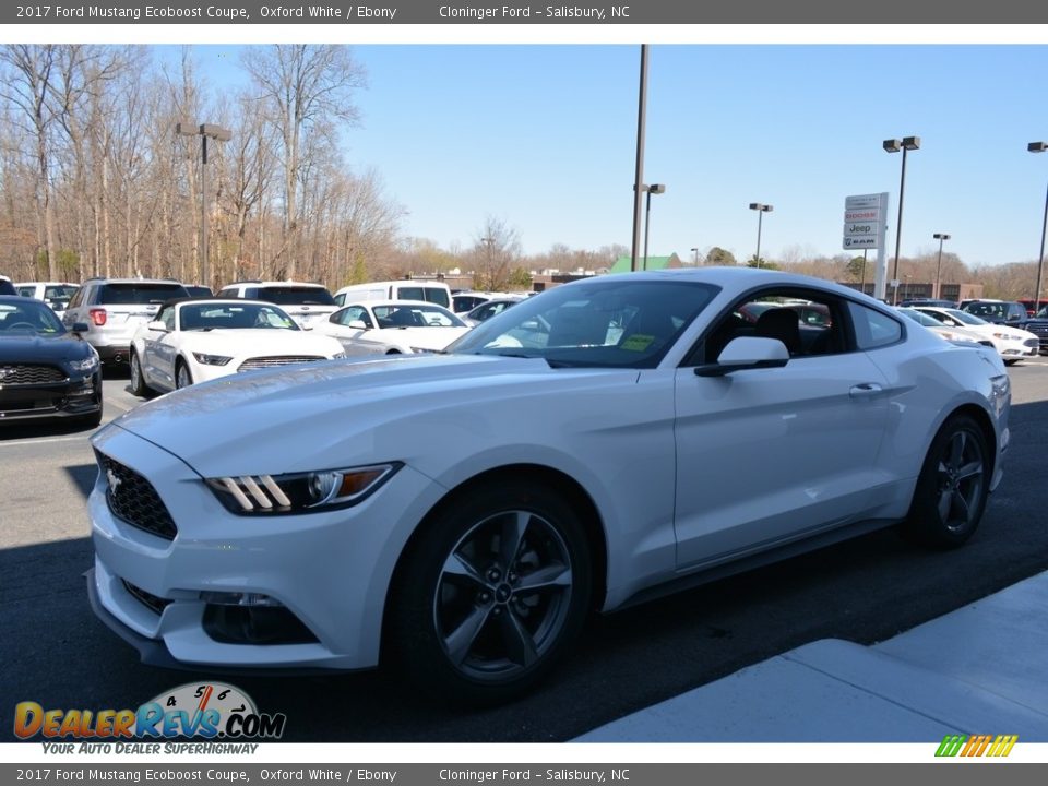 2017 Ford Mustang Ecoboost Coupe Oxford White / Ebony Photo #3
