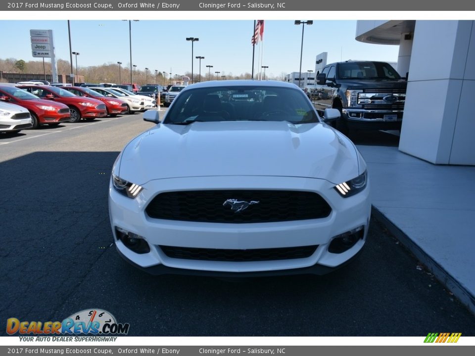 2017 Ford Mustang Ecoboost Coupe Oxford White / Ebony Photo #4