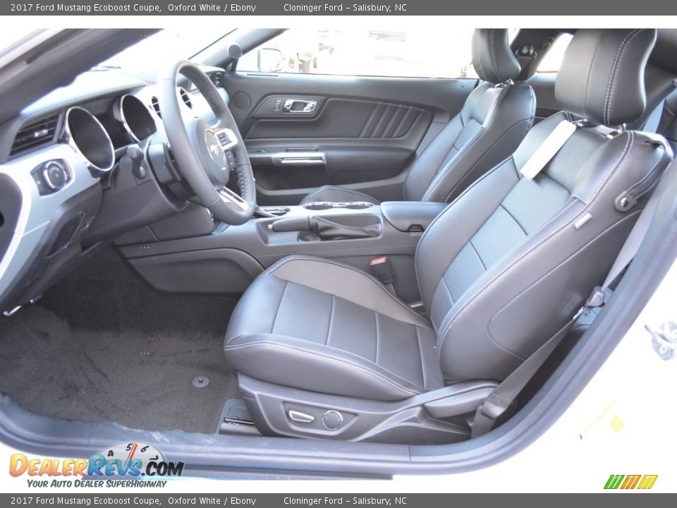 2017 Ford Mustang Ecoboost Coupe Oxford White / Ebony Photo #6