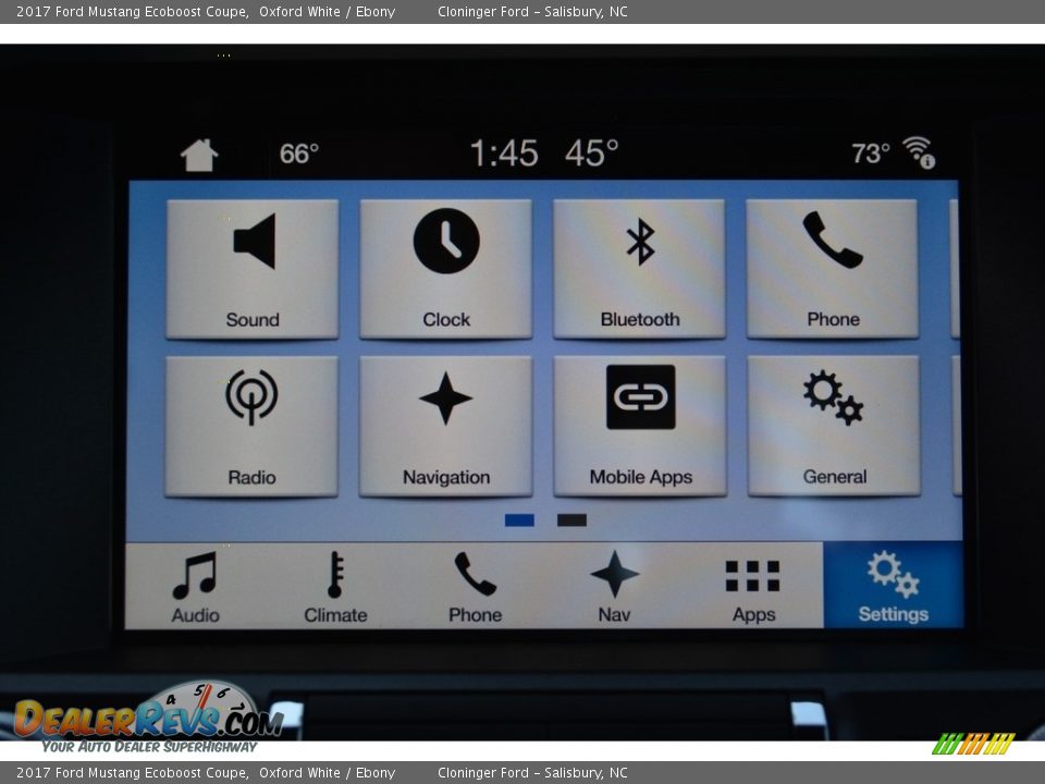 2017 Ford Mustang Ecoboost Coupe Oxford White / Ebony Photo #10