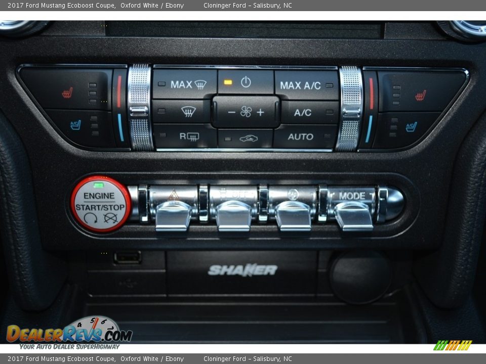 2017 Ford Mustang Ecoboost Coupe Oxford White / Ebony Photo #14