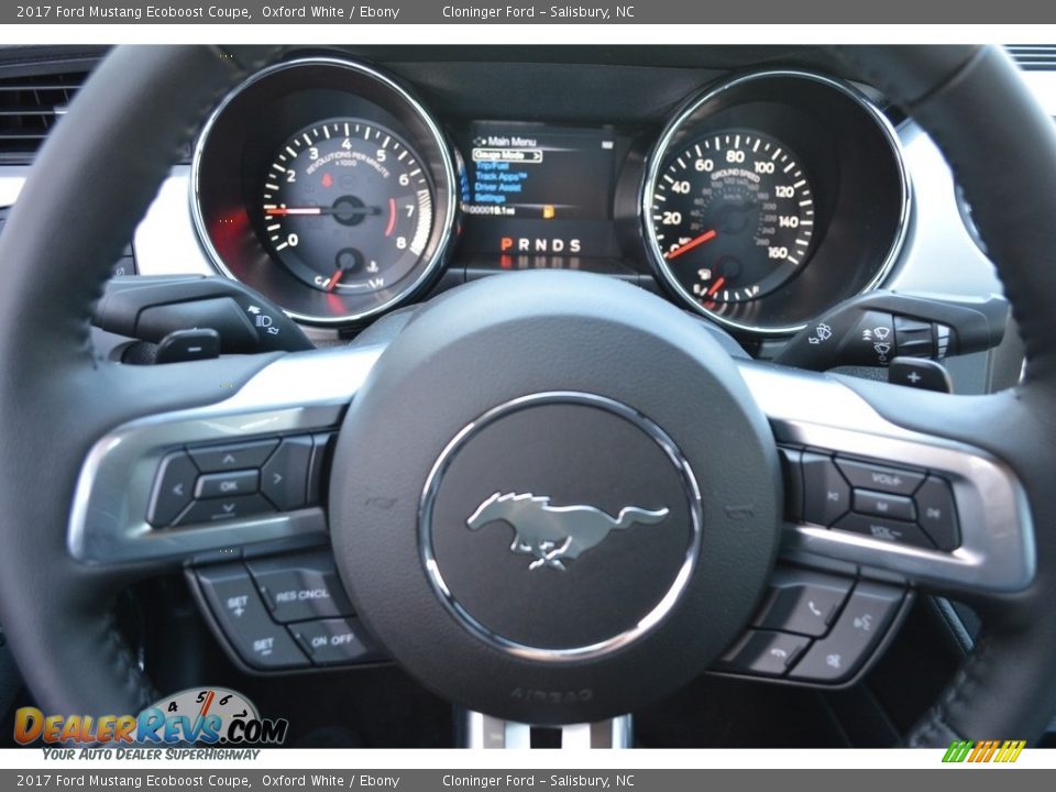 2017 Ford Mustang Ecoboost Coupe Oxford White / Ebony Photo #16