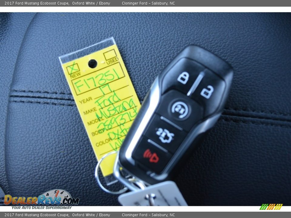 2017 Ford Mustang Ecoboost Coupe Oxford White / Ebony Photo #18