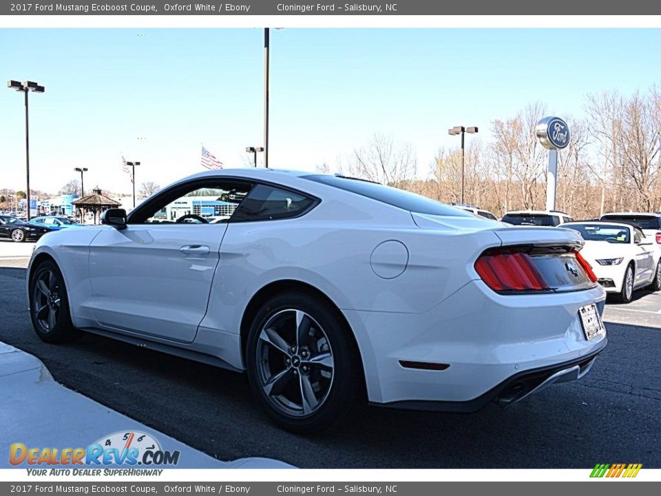 2017 Ford Mustang Ecoboost Coupe Oxford White / Ebony Photo #19