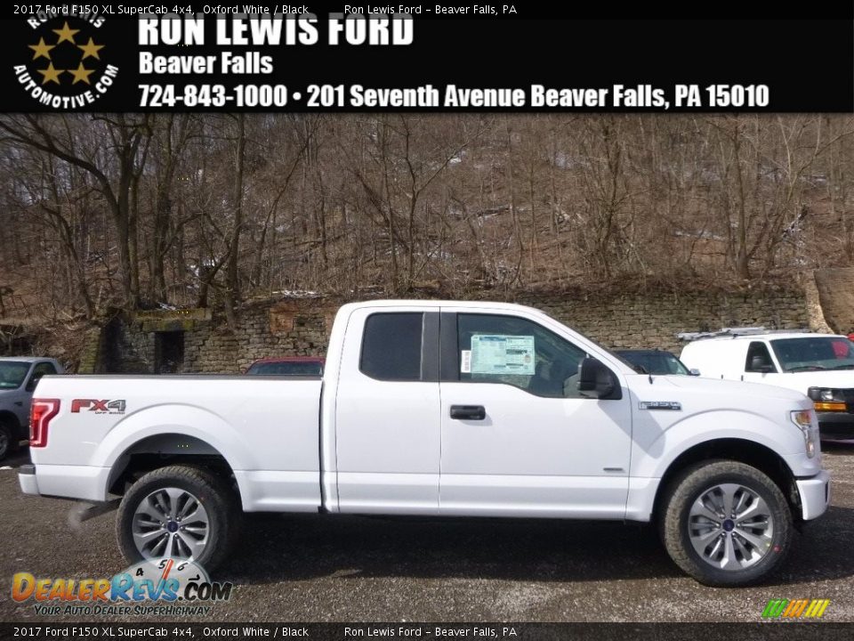 2017 Ford F150 XL SuperCab 4x4 Oxford White / Black Photo #1