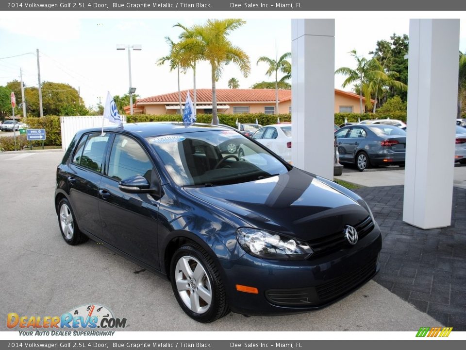 2014 Volkswagen Golf 2.5L 4 Door Blue Graphite Metallic / Titan Black Photo #1