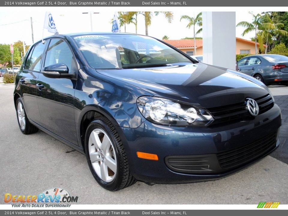 2014 Volkswagen Golf 2.5L 4 Door Blue Graphite Metallic / Titan Black Photo #2