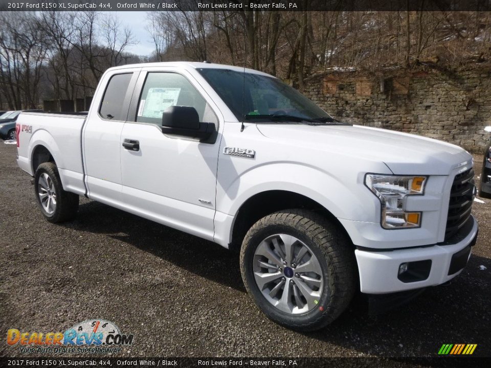 2017 Ford F150 XL SuperCab 4x4 Oxford White / Black Photo #9