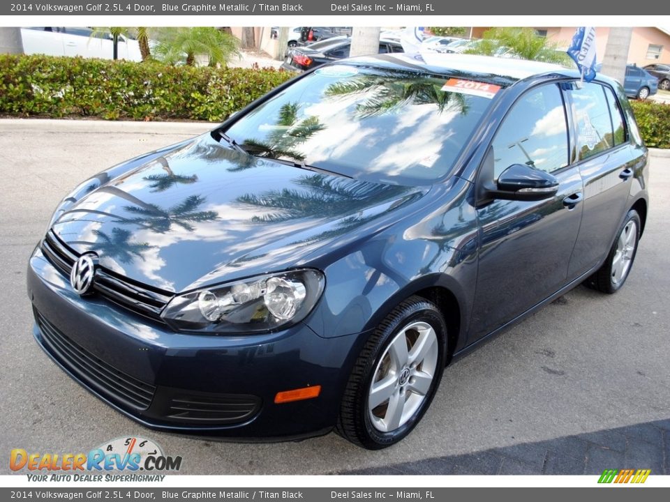 2014 Volkswagen Golf 2.5L 4 Door Blue Graphite Metallic / Titan Black Photo #4