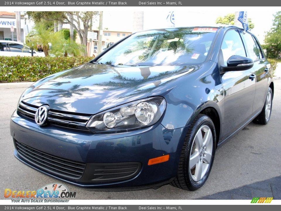 2014 Volkswagen Golf 2.5L 4 Door Blue Graphite Metallic / Titan Black Photo #5