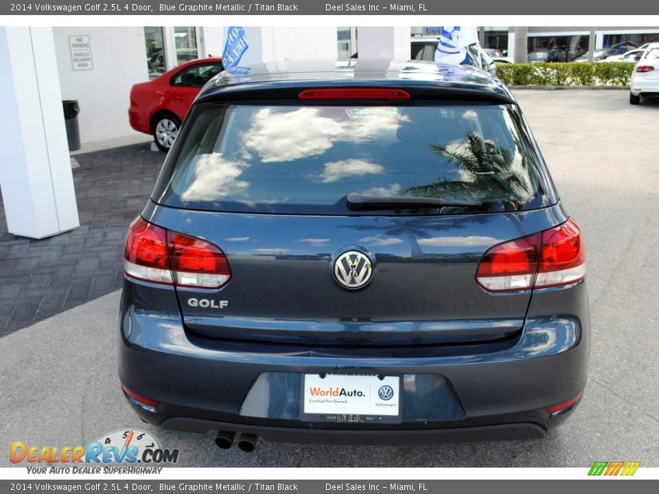 2014 Volkswagen Golf 2.5L 4 Door Blue Graphite Metallic / Titan Black Photo #8