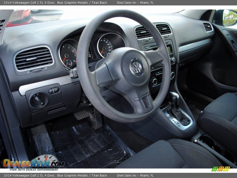 2014 Volkswagen Golf 2.5L 4 Door Blue Graphite Metallic / Titan Black Photo #15