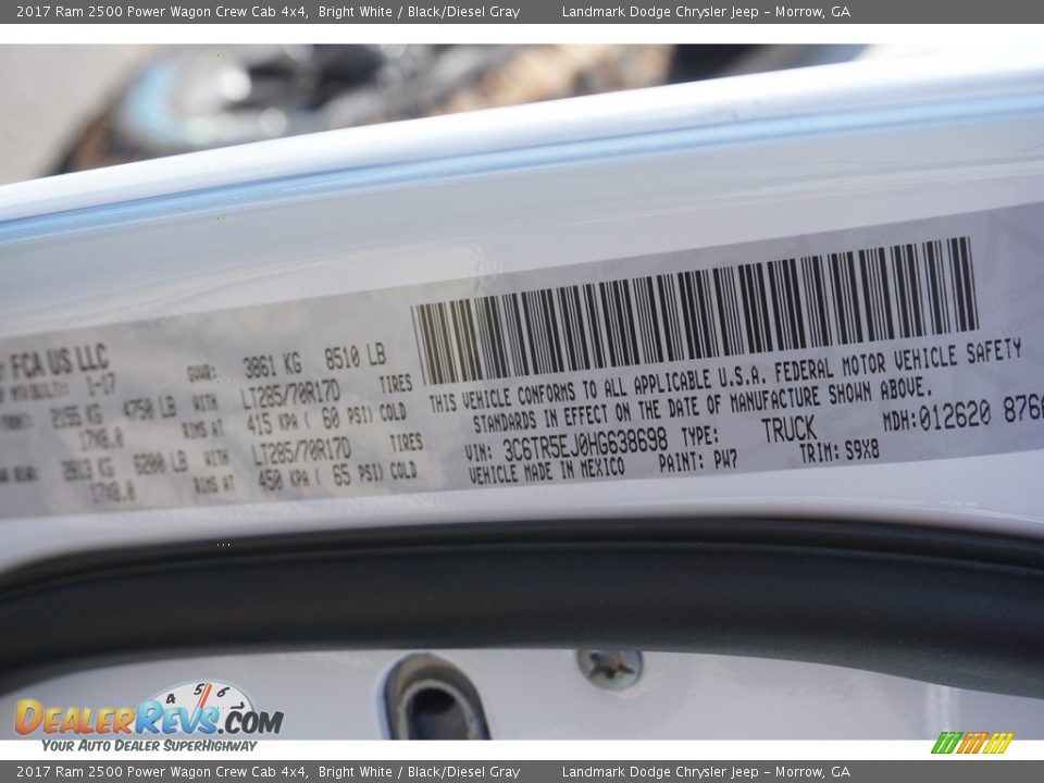 2017 Ram 2500 Power Wagon Crew Cab 4x4 Bright White / Black/Diesel Gray Photo #8