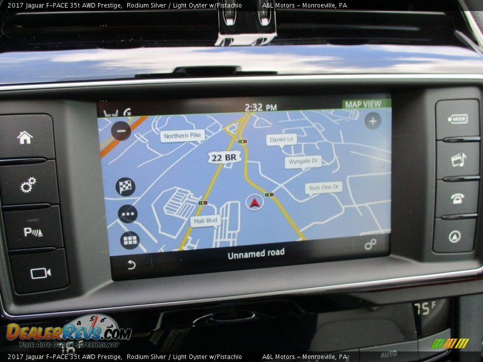 2017 Jaguar F-PACE 35t AWD Prestige Rodium Silver / Light Oyster w/Pistachio Photo #16