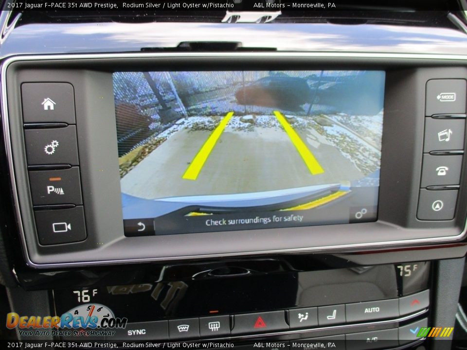 2017 Jaguar F-PACE 35t AWD Prestige Rodium Silver / Light Oyster w/Pistachio Photo #17