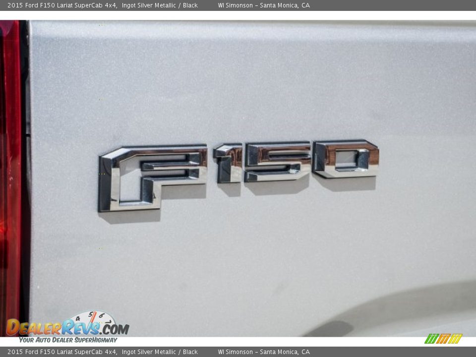 2015 Ford F150 Lariat SuperCab 4x4 Ingot Silver Metallic / Black Photo #7