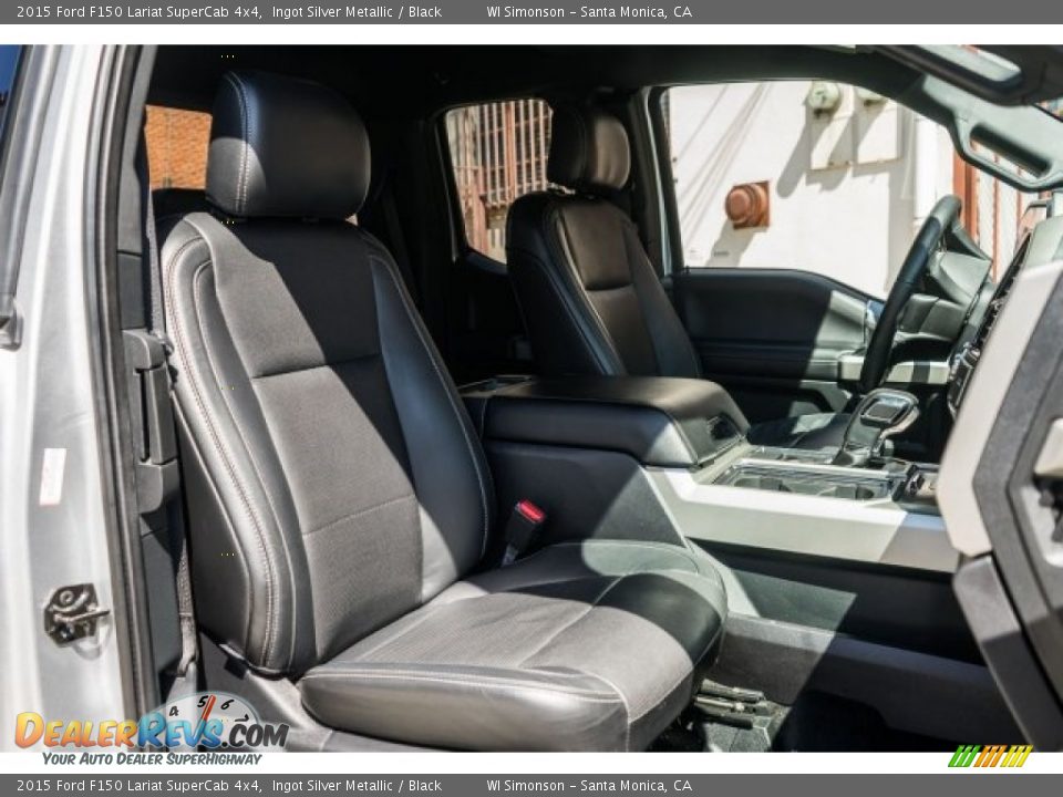 2015 Ford F150 Lariat SuperCab 4x4 Ingot Silver Metallic / Black Photo #12