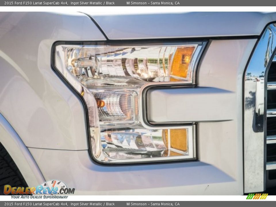 2015 Ford F150 Lariat SuperCab 4x4 Ingot Silver Metallic / Black Photo #24