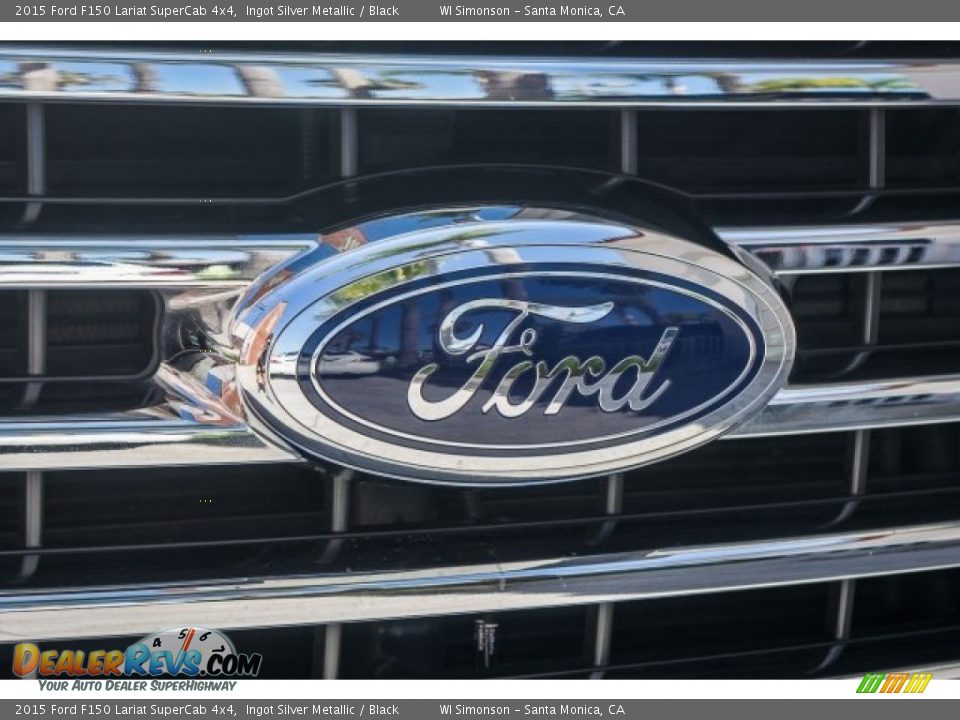 2015 Ford F150 Lariat SuperCab 4x4 Ingot Silver Metallic / Black Photo #25