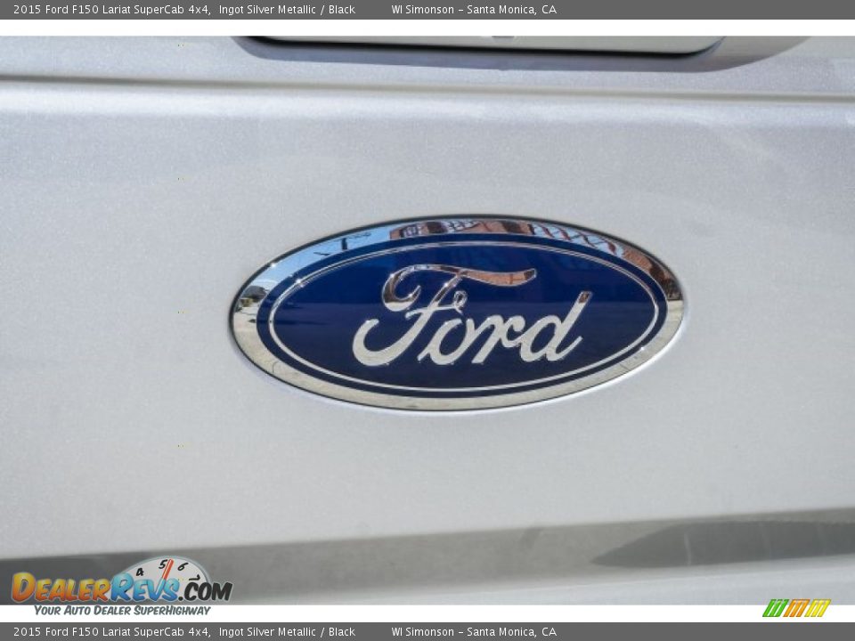 2015 Ford F150 Lariat SuperCab 4x4 Ingot Silver Metallic / Black Photo #27