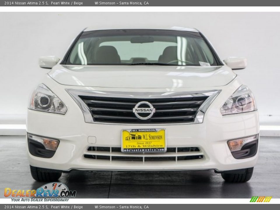 2014 Nissan Altima 2.5 S Pearl White / Beige Photo #2