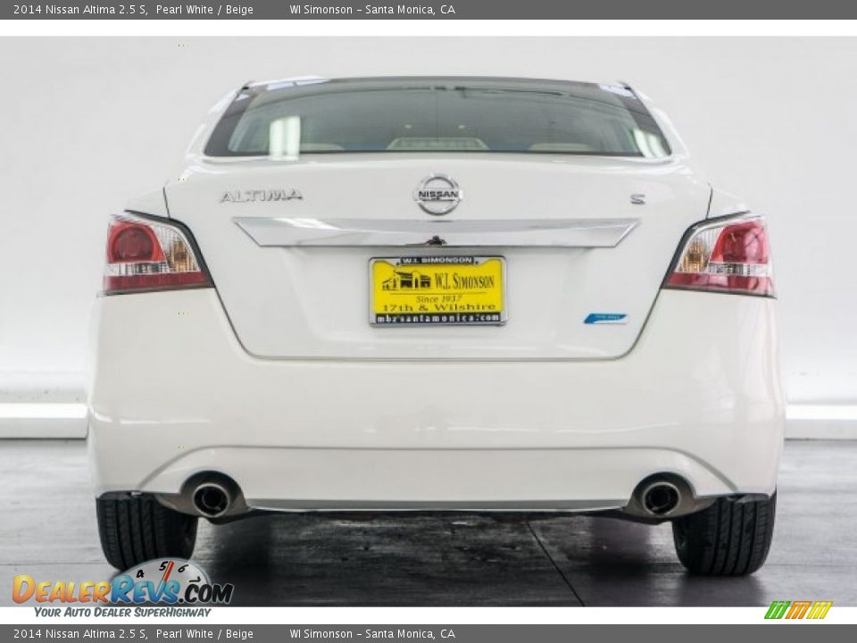 2014 Nissan Altima 2.5 S Pearl White / Beige Photo #3