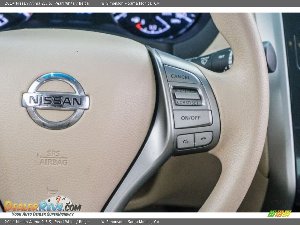 2014 Nissan Altima 2.5 S Pearl White / Beige Photo #16