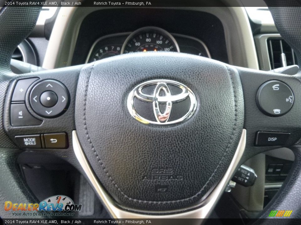 2014 Toyota RAV4 XLE AWD Black / Ash Photo #22