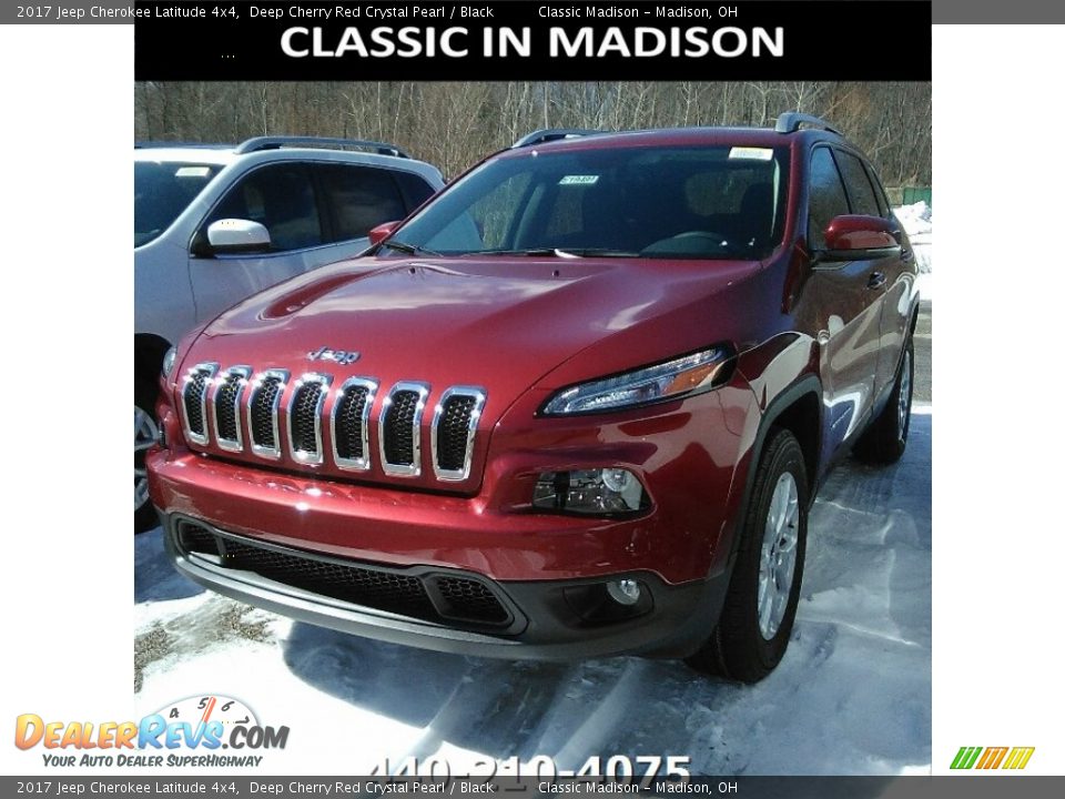 2017 Jeep Cherokee Latitude 4x4 Deep Cherry Red Crystal Pearl / Black Photo #1