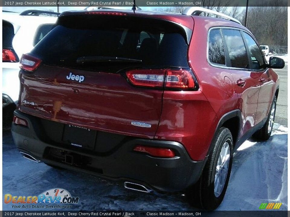 2017 Jeep Cherokee Latitude 4x4 Deep Cherry Red Crystal Pearl / Black Photo #2