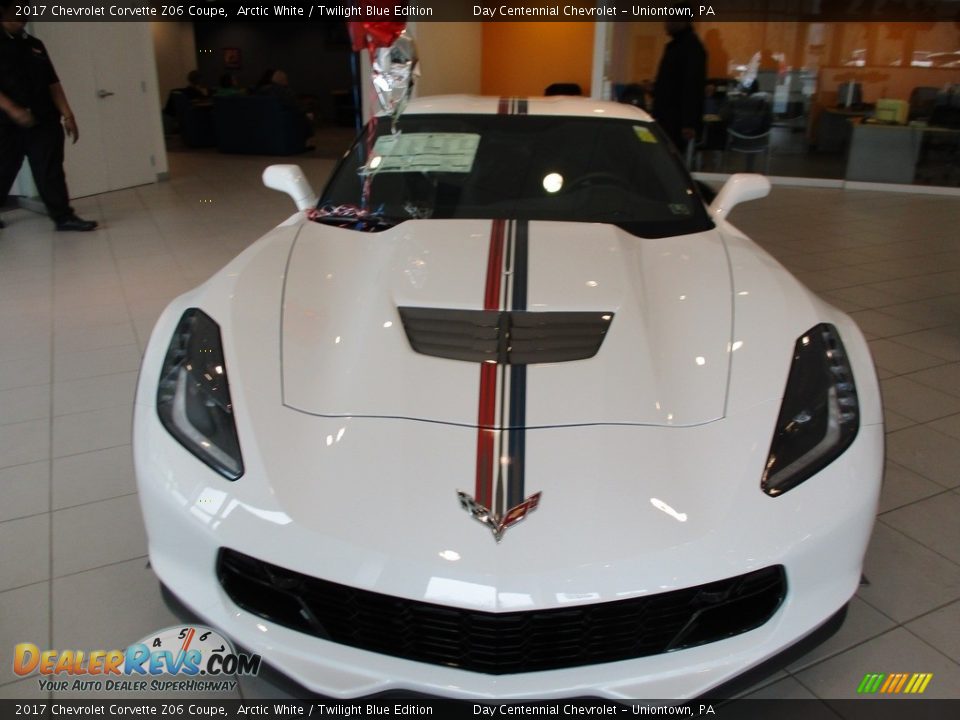 2017 Chevrolet Corvette Z06 Coupe Arctic White / Twilight Blue Edition Photo #2