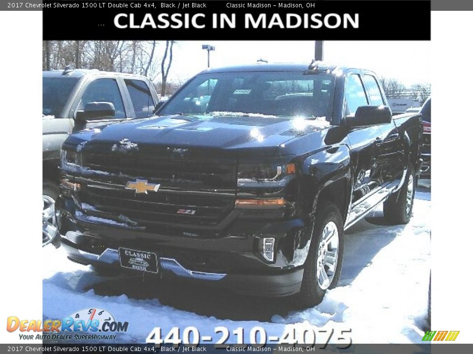 2017 Chevrolet Silverado 1500 LT Double Cab 4x4 Black / Jet Black Photo #1