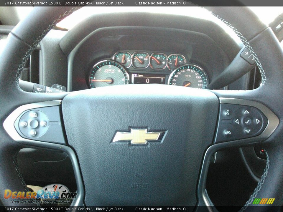 2017 Chevrolet Silverado 1500 LT Double Cab 4x4 Black / Jet Black Photo #3