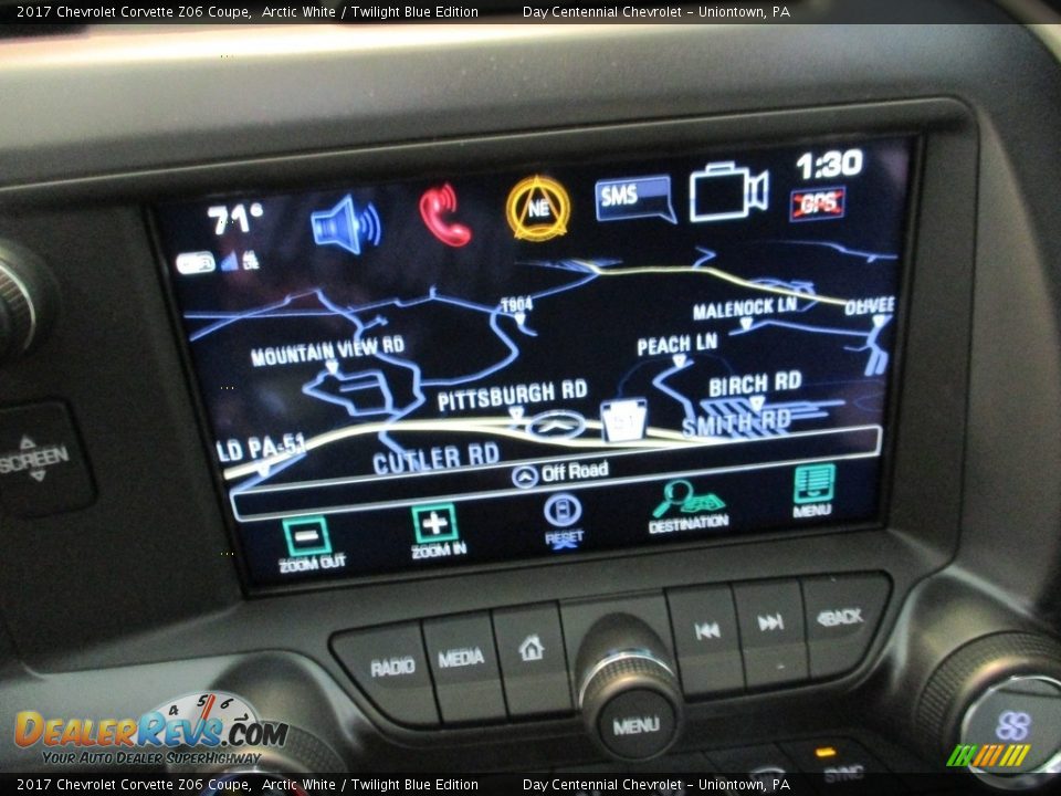 2017 Chevrolet Corvette Z06 Coupe Arctic White / Twilight Blue Edition Photo #17