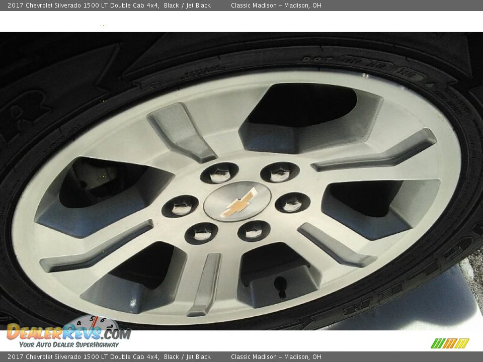 2017 Chevrolet Silverado 1500 LT Double Cab 4x4 Black / Jet Black Photo #10