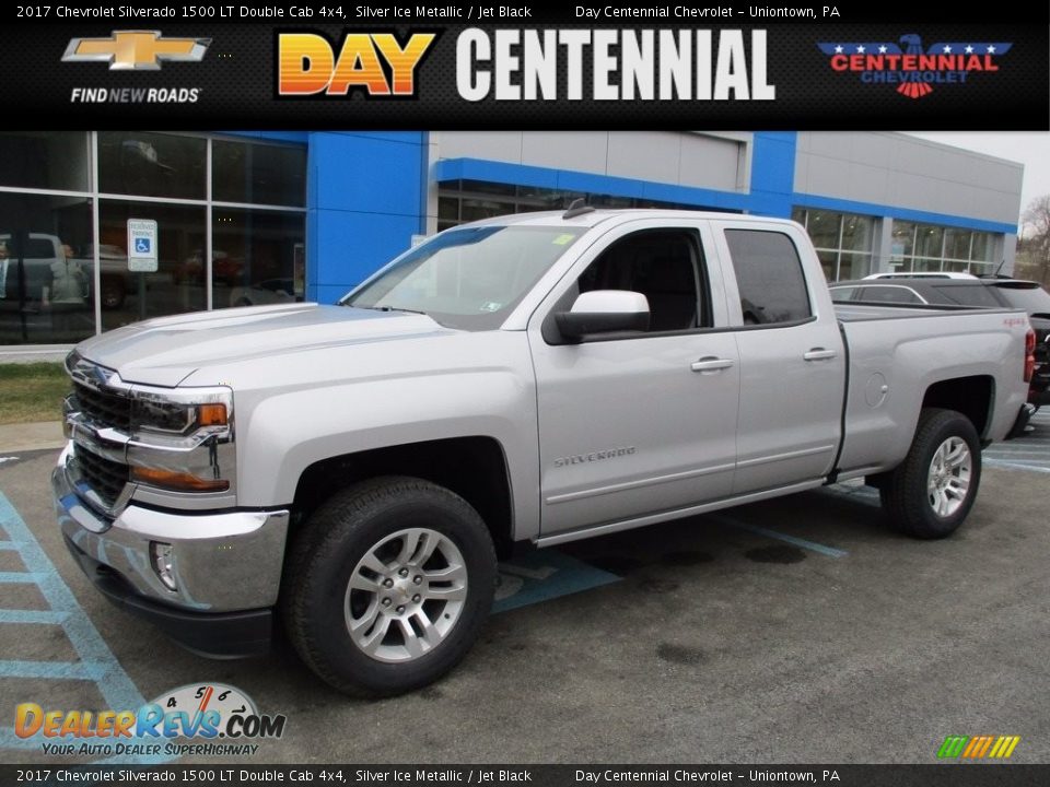 2017 Chevrolet Silverado 1500 LT Double Cab 4x4 Silver Ice Metallic / Jet Black Photo #1
