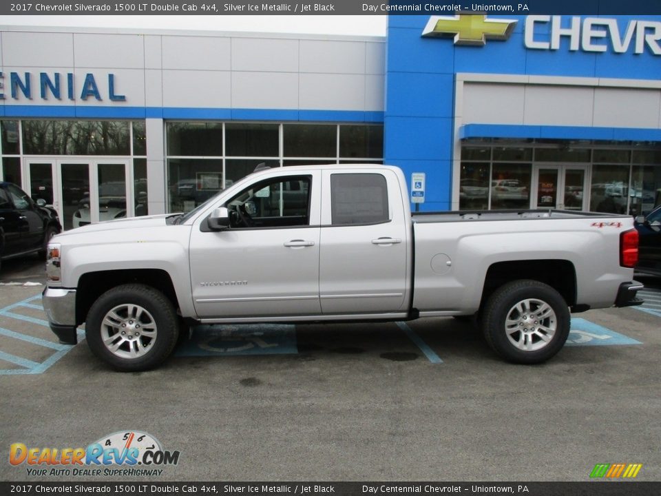 2017 Chevrolet Silverado 1500 LT Double Cab 4x4 Silver Ice Metallic / Jet Black Photo #2