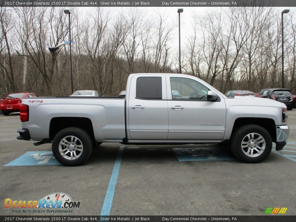 2017 Chevrolet Silverado 1500 LT Double Cab 4x4 Silver Ice Metallic / Jet Black Photo #7